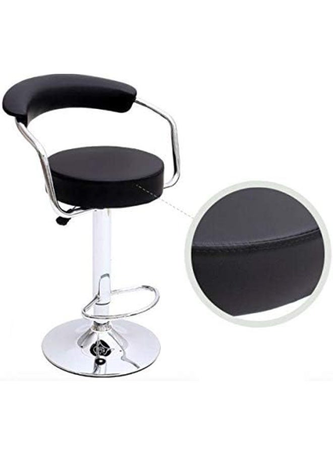 Modern Adjustable Height Bar Stool with Swivel Base and Integrated Footrest - Image 2